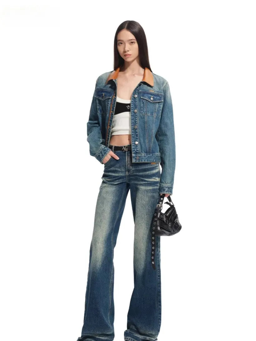 "Savanna Series" Washed Panel Denim Jacket