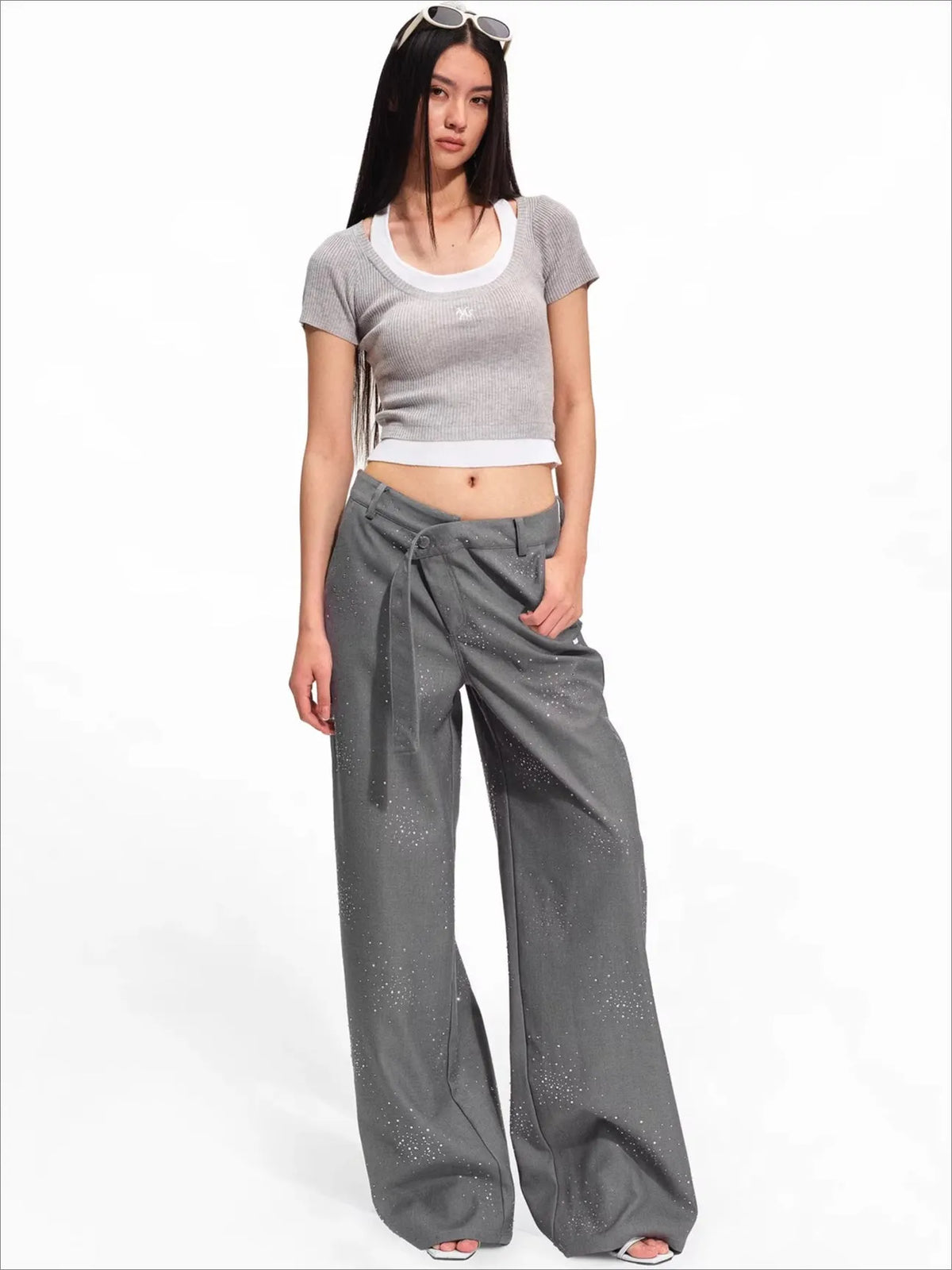 Academy Layered Wool-Blend Halter Tee