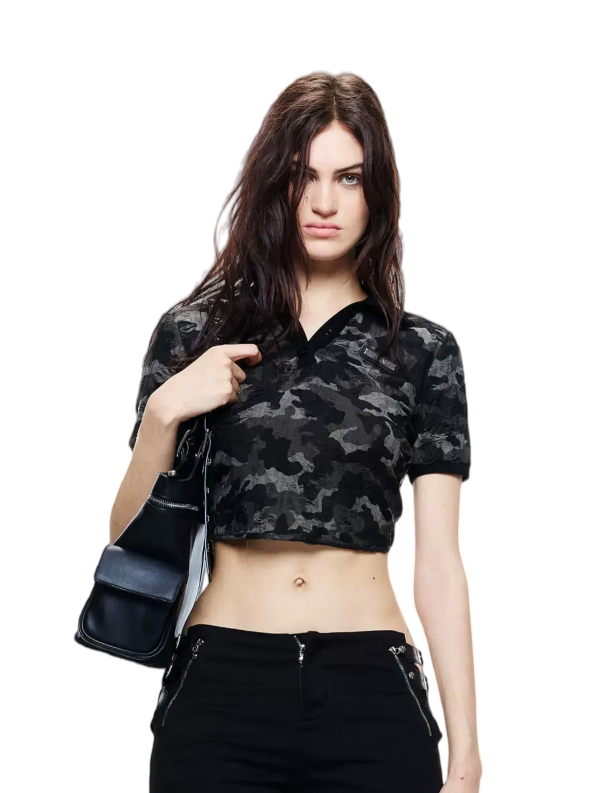 Camouflage Polo with Back Tie