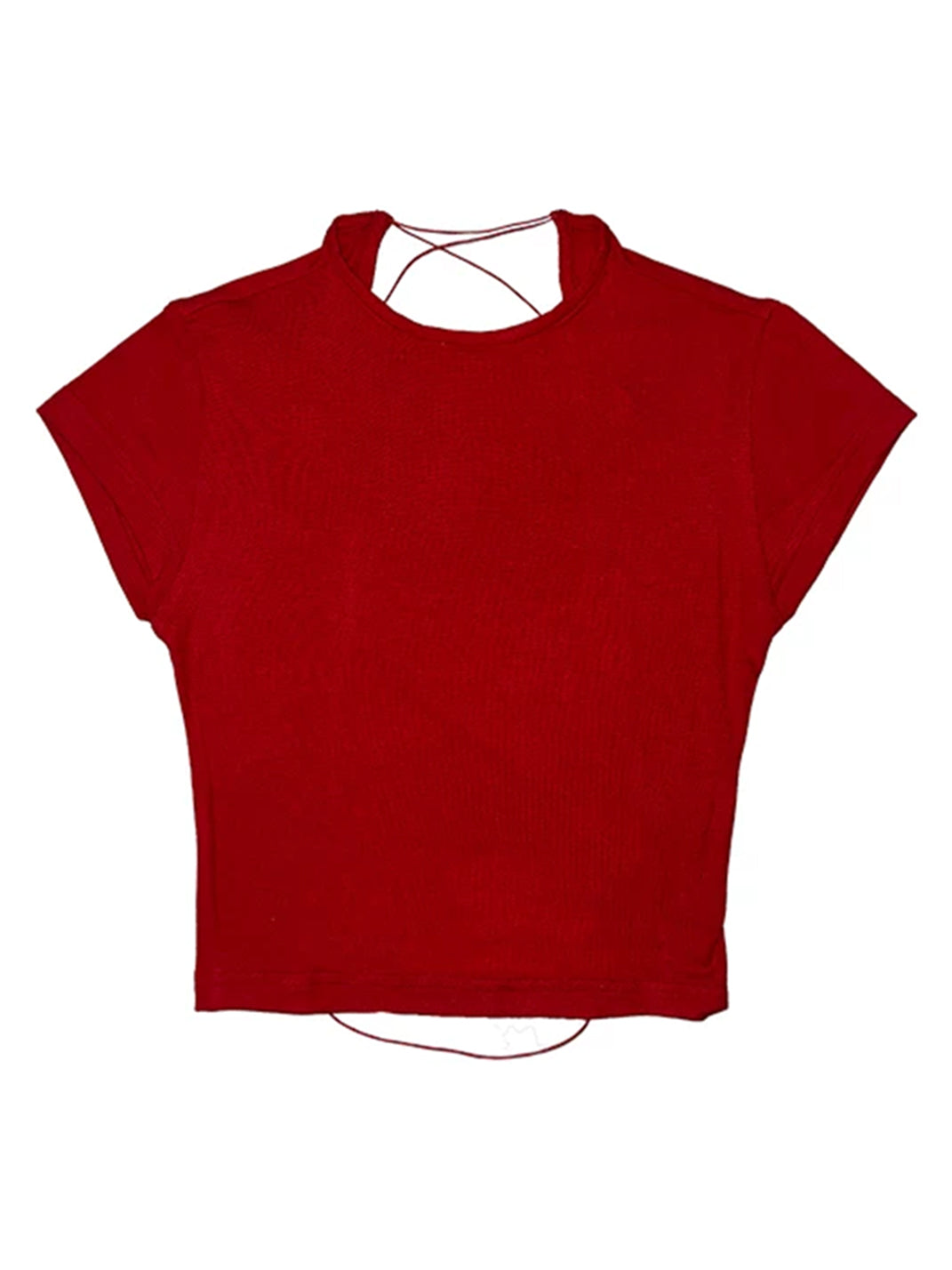 Backless Tie Stretch Tee