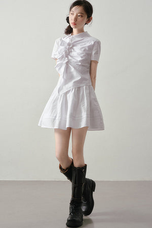 3D Floral Shirt Dress