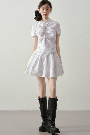3D Floral Shirt Dress
