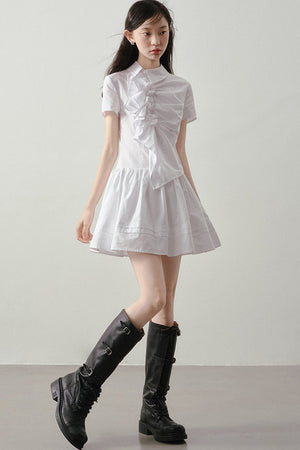 3D Floral Shirt Dress
