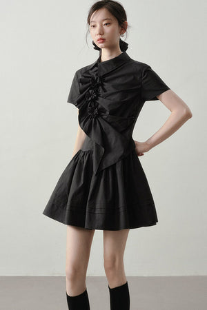 3D Floral Shirt Dress