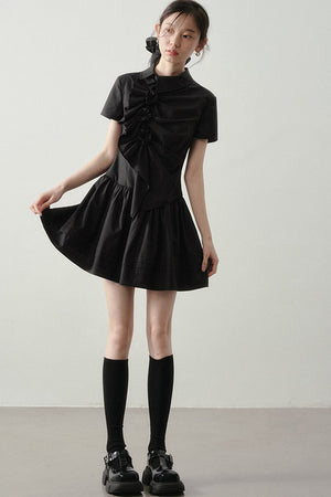 3D Floral Shirt Dress