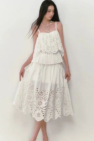 3D Hollow-Out Embroidery Camisole Top