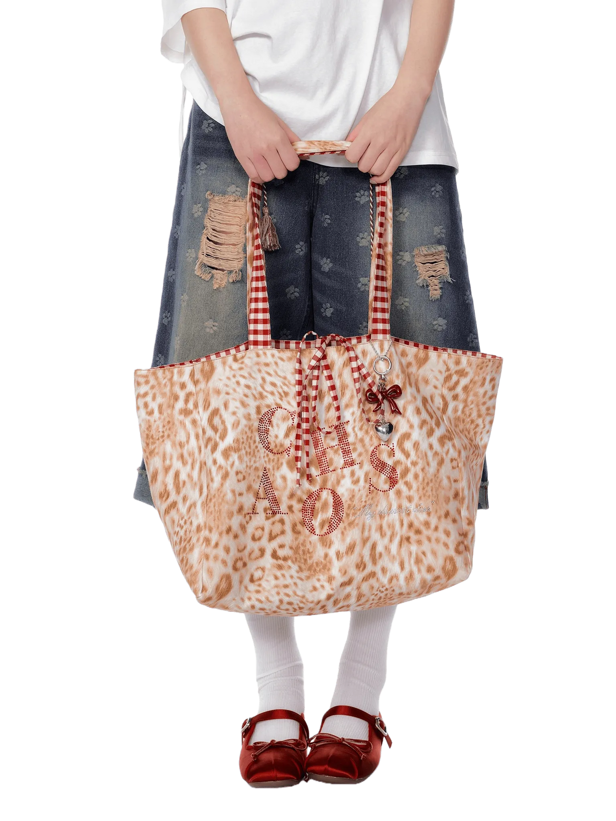 Crystal-Embellished Reversible Large Tote Bag