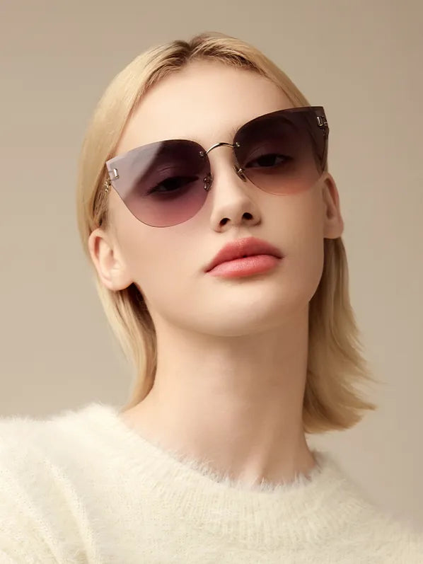 Cat-eye Frameless Sunglasses