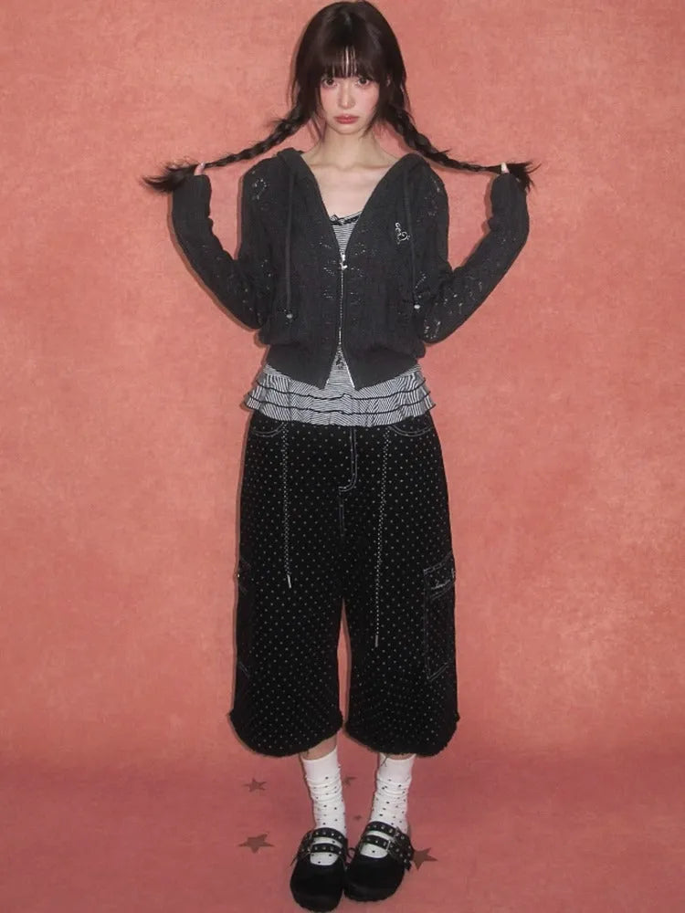 Vintage Washed Cropped Denim Pants