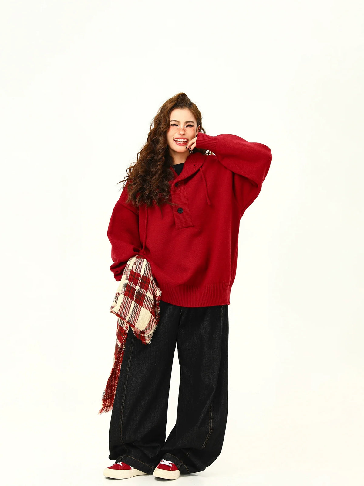 Cozy Knit Hoodie Pullover Sweater