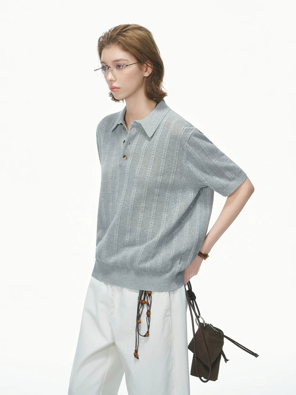 Breezeweave Pointelle Knit Polo