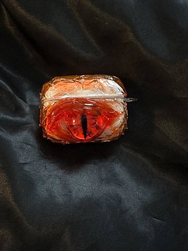原创冰晶深渊红眼适用airpods4耳机保护套airpods3无线蓝牙保护壳三代立体眼睛airpods2简约airpodpro3代硬壳