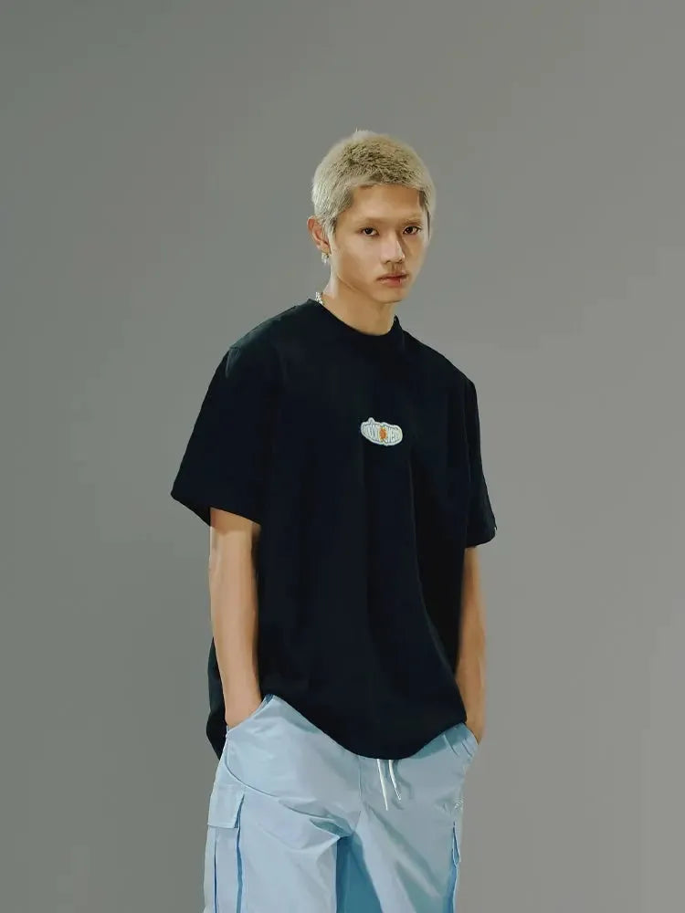Inflated Text Crew Neck T-Shirt