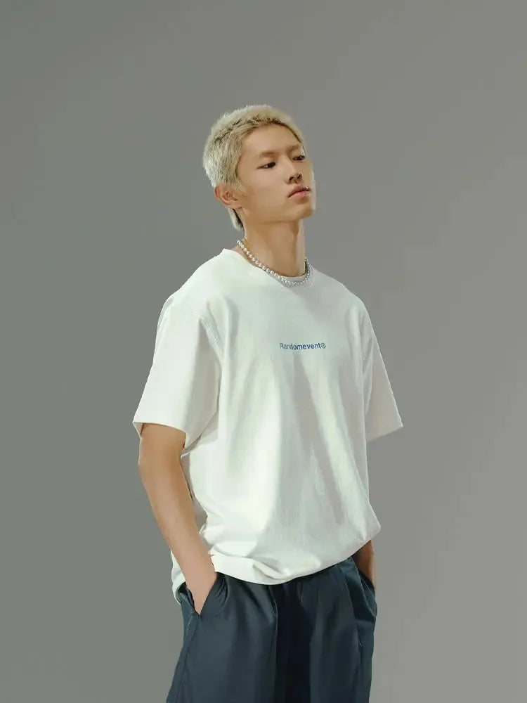 Black & White Printed Crew Neck T-Shirt