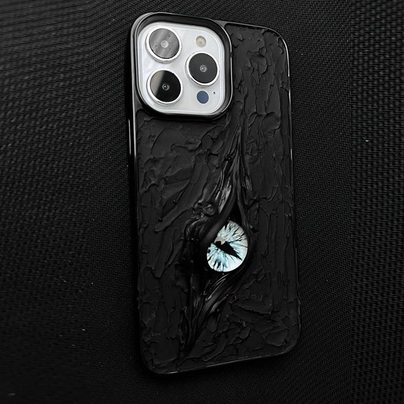 Niche 3D Creative Cthulhu Eye Phone Case for iPhone 15Pro, 14Promax, 16Promax, New 17Pro, 12, Drop-proof 11, and X Mythical Protection