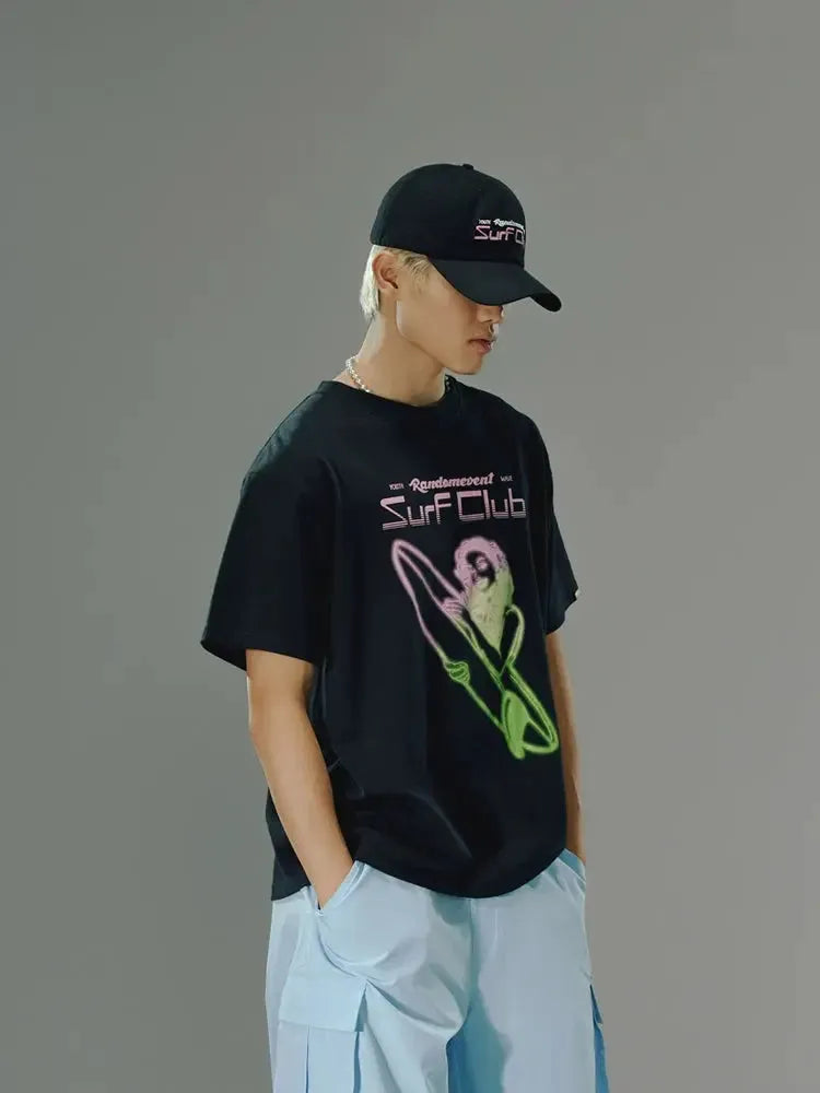 Colorful Print Crew Neck T-Shirt