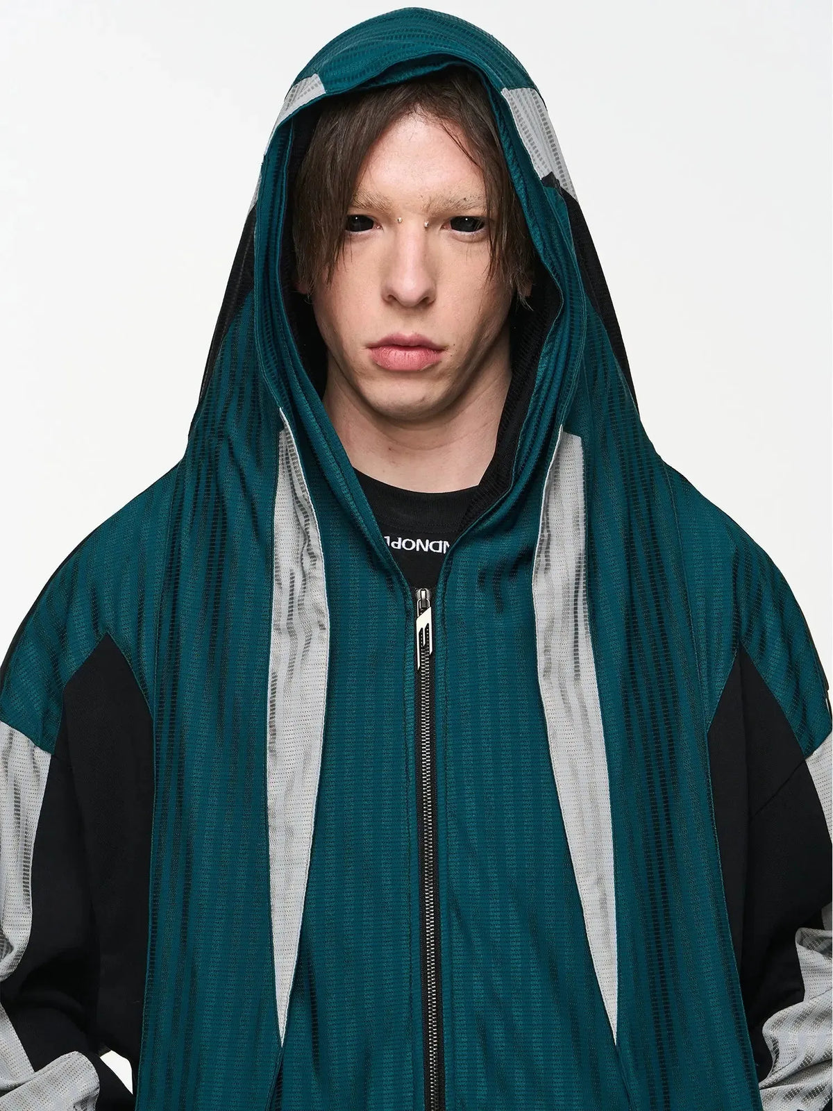 Color Block Hoodie Jacket