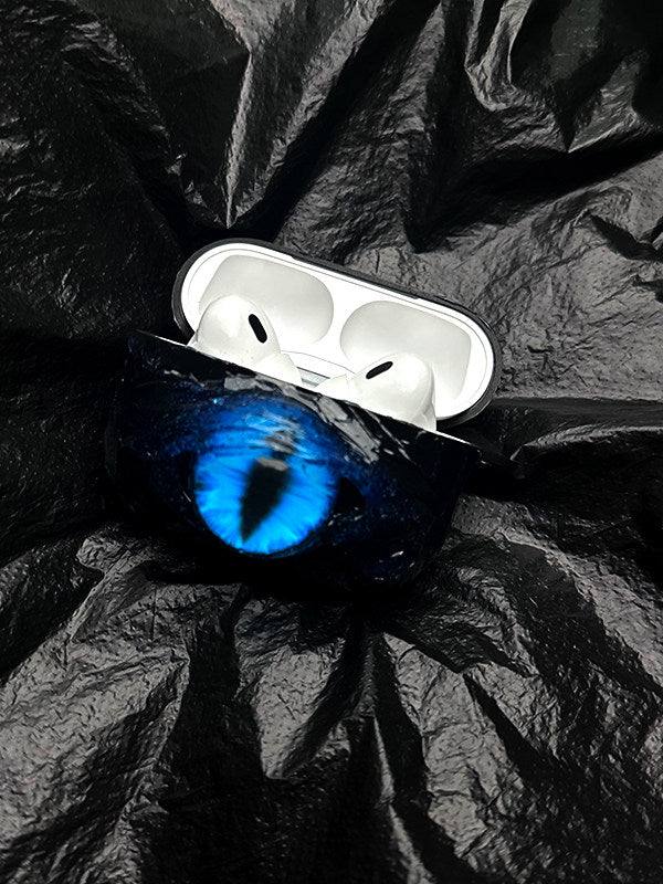 立体透蓝冰皮眼适用airpods4苹果耳机保护壳airpods3蓝牙耳机壳2代简约airpods Pro情侣airpods防摔硬壳pro3