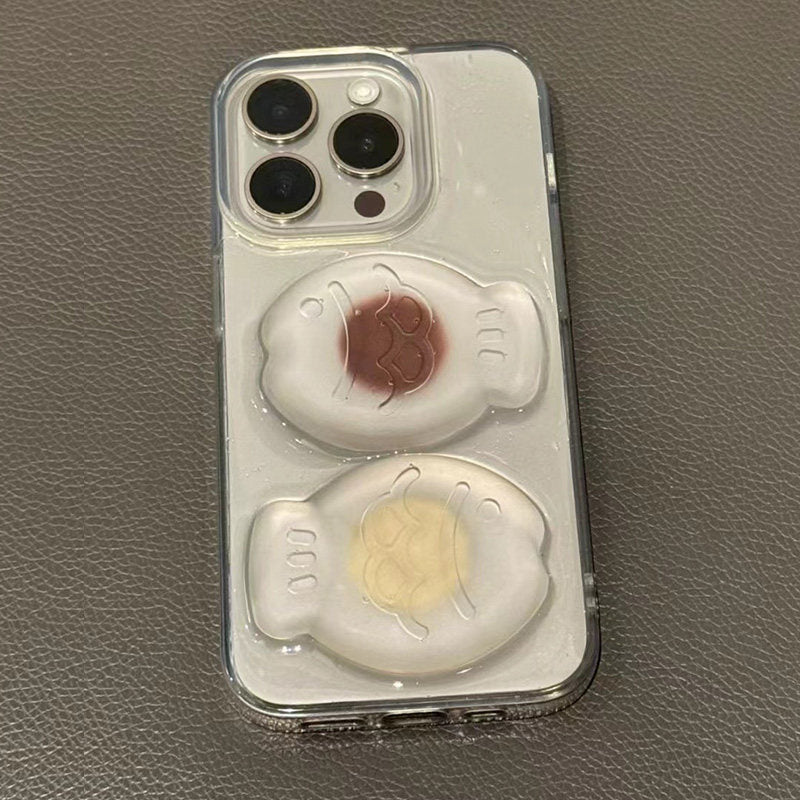 小众立体鲷鱼烧适用苹果16Pro手机壳iPhone17Pro高级感15Promax硬壳13简约14Pro防摔立体x保护套15网红17创意