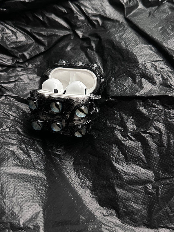 创意晕染烟熏眼适用airpods4保护硬壳airpods3耳机保护壳airpodspro2代无线蓝牙耳机套airpodpro3代耳机立体