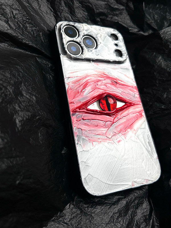 创意红眼影适用苹果15Promax手机壳iPhone14Pro新款13Promax手工原创12Pro全包11镜头保护13硬壳x滴胶