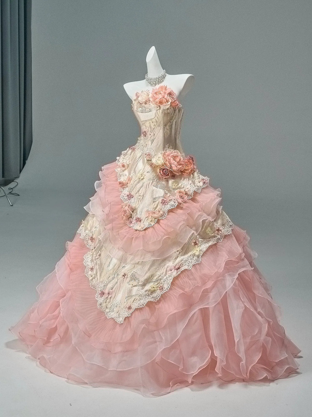 Floral Reverie “Bloom of Life” Layered Couture Gown