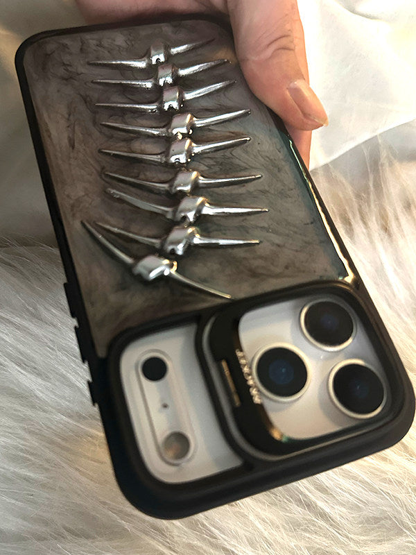 Niche gradient bracket bone suitable for iPhone 17 Pro phone case 16 stereo Apple 15 Pro new 14 Pro Max couple 13 simple 12 Pro anti-fall 16 protective case XR hard case