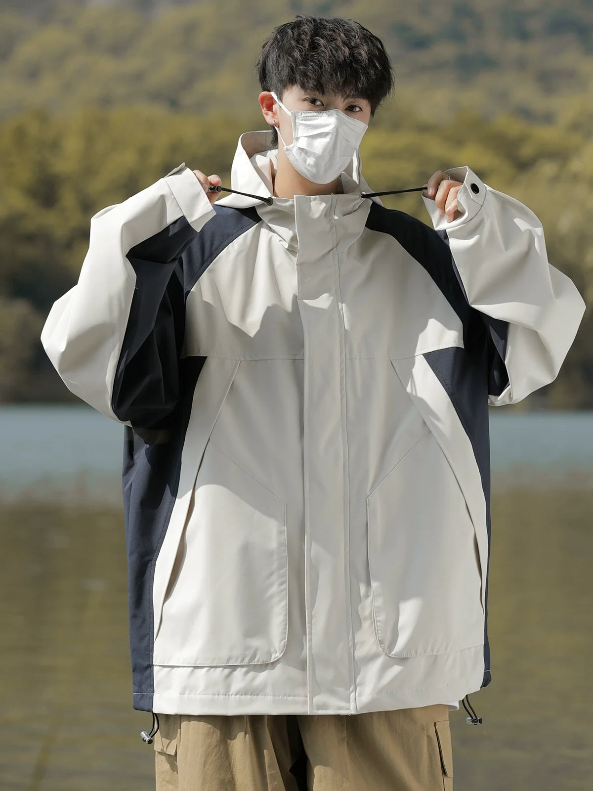 Colorblock Windproof Outdoor Jacket
