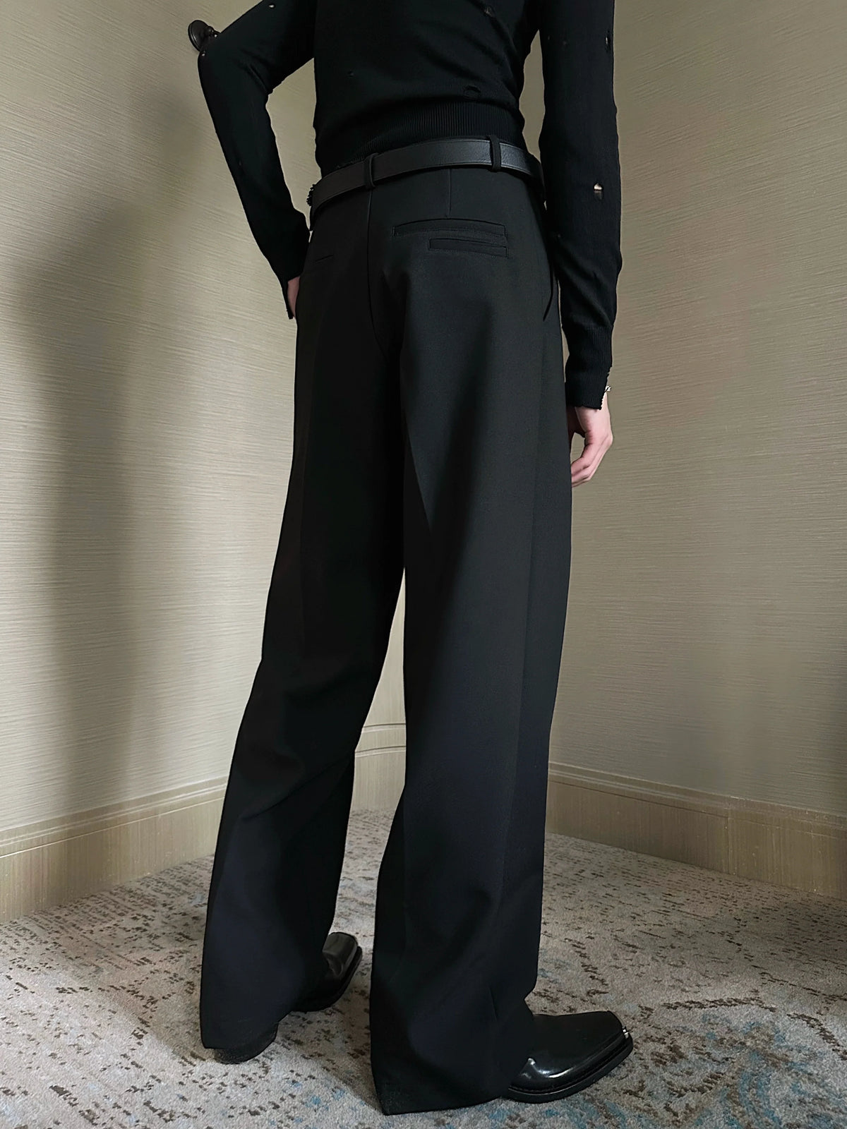 Black Straight Dress Pants