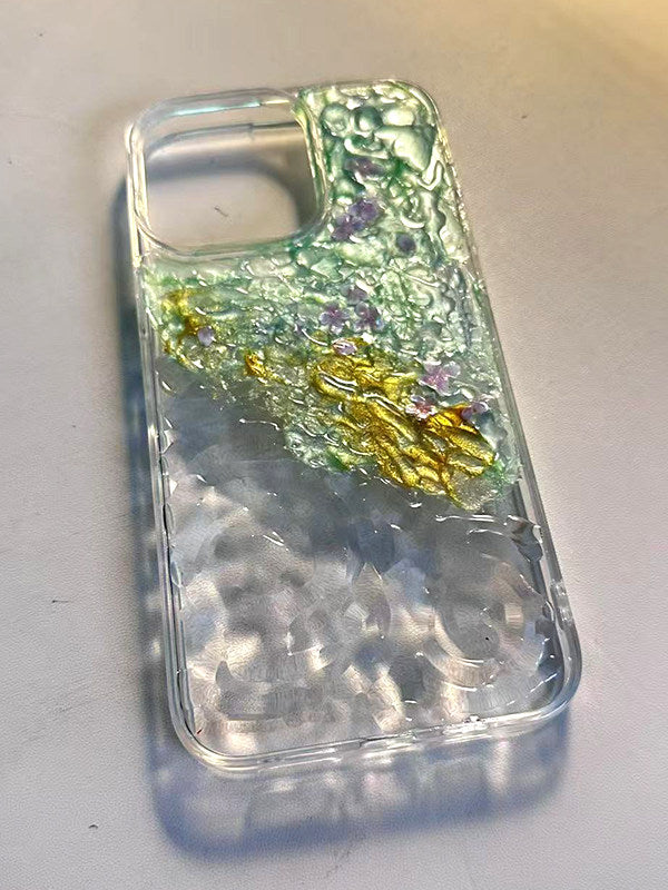 Minimalist 3D Ripple iPhone 16 Pro Case iPhone 15 Pro Max Premium Feel 14 Pro Max Girl 12 Creative 11 Anti-fall X Transparent Protective Cover XR Hard Case