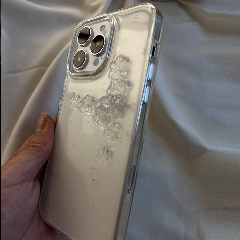 3D Snowflake Case for Apple 15 Pro iPhone 16 Pro Max Premium Feel 17 Pro Max Hard Case 13 Niche 11 Clear 12 Shockproof 16 Protective Cover 14 Trending Ins