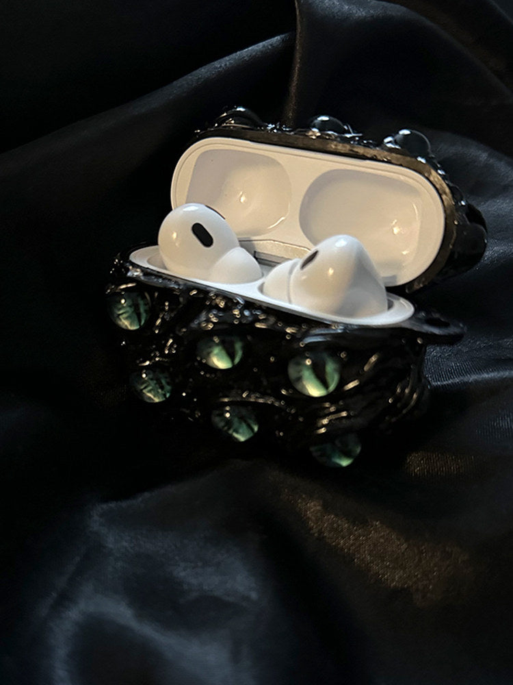 克苏鲁眼睛适用airpods4耳机壳airpodspro2苹果耳机盒保护套新款airpods1/2代耳机套硬壳三代保护壳硅胶防摔