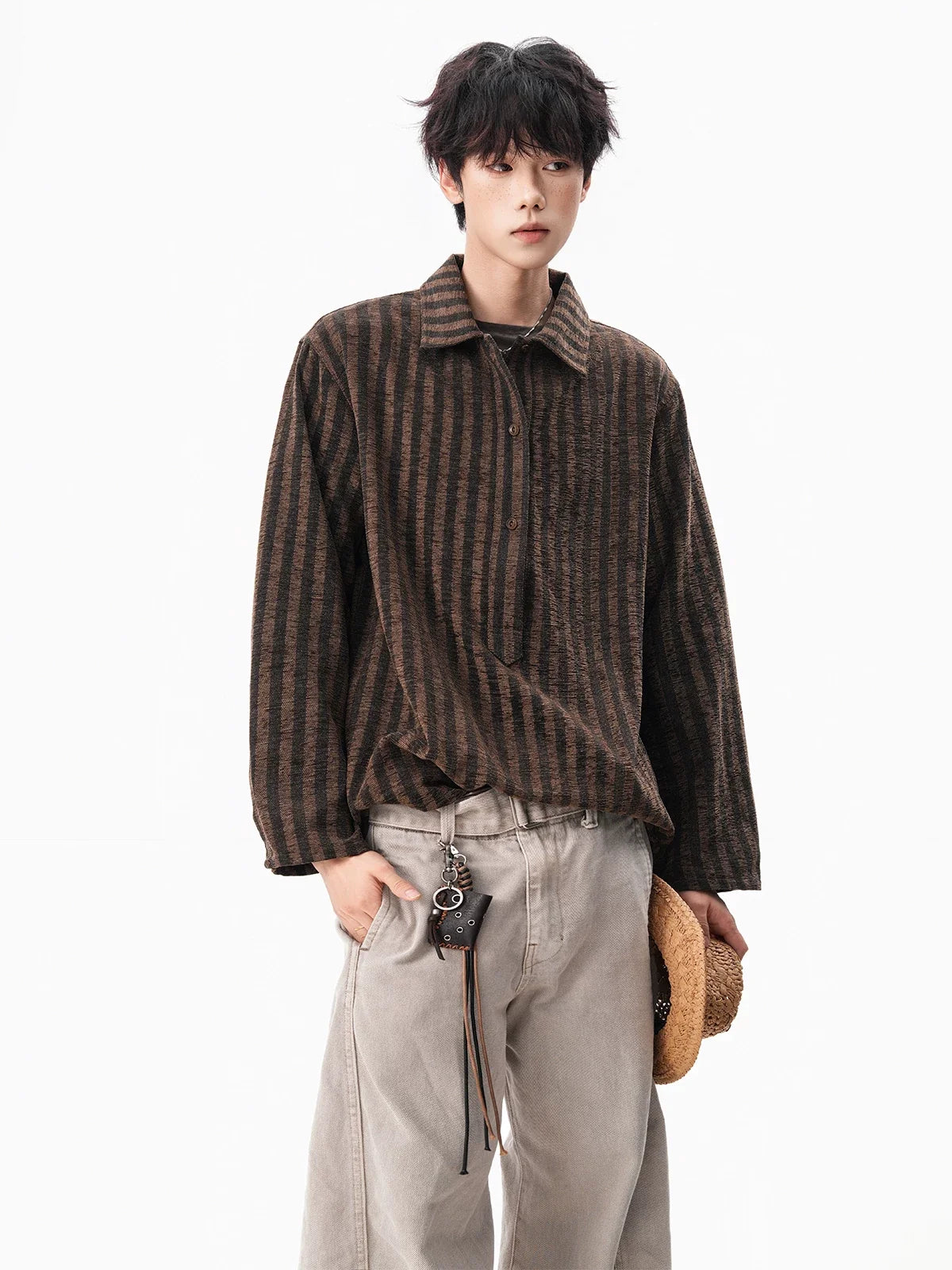 Hazel Loom Textured Stripe Shirt