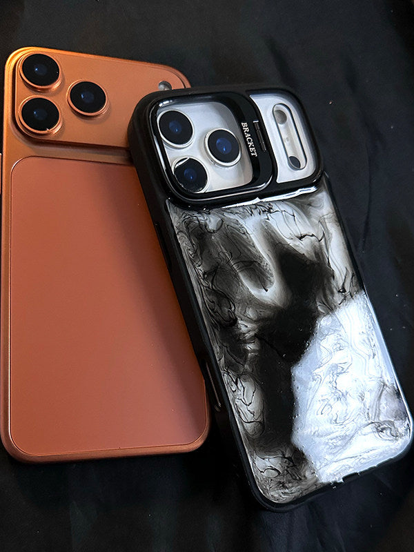 创意晕染隐形支架渐变适用iphone17pro手机壳苹果16情侣透明15简约14pro硬壳13高级12防摔16pro创意17新款11
