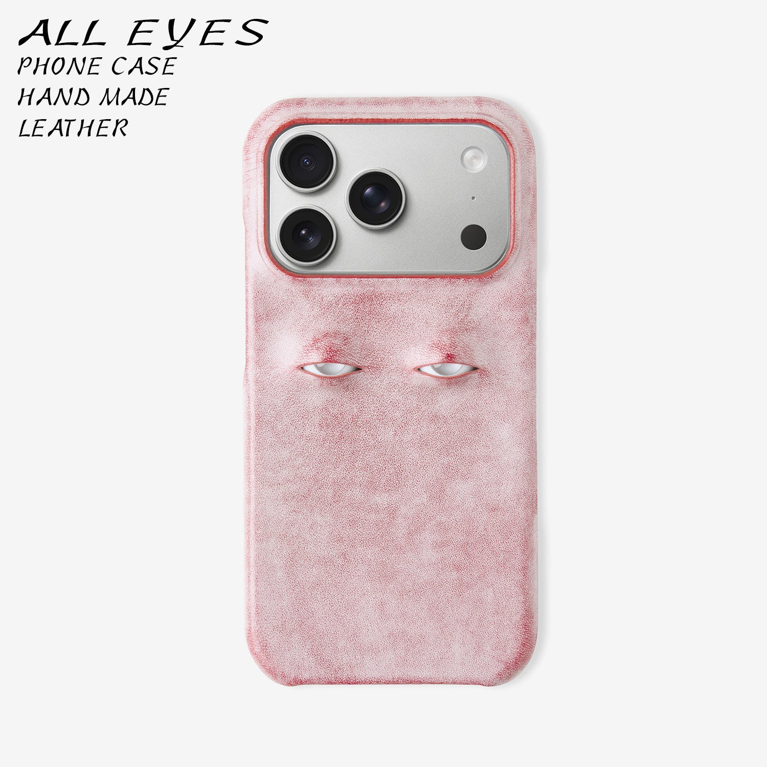 Eyeball Rolling Leather Phone Case | Genuine handmade iPhone X-17 full series