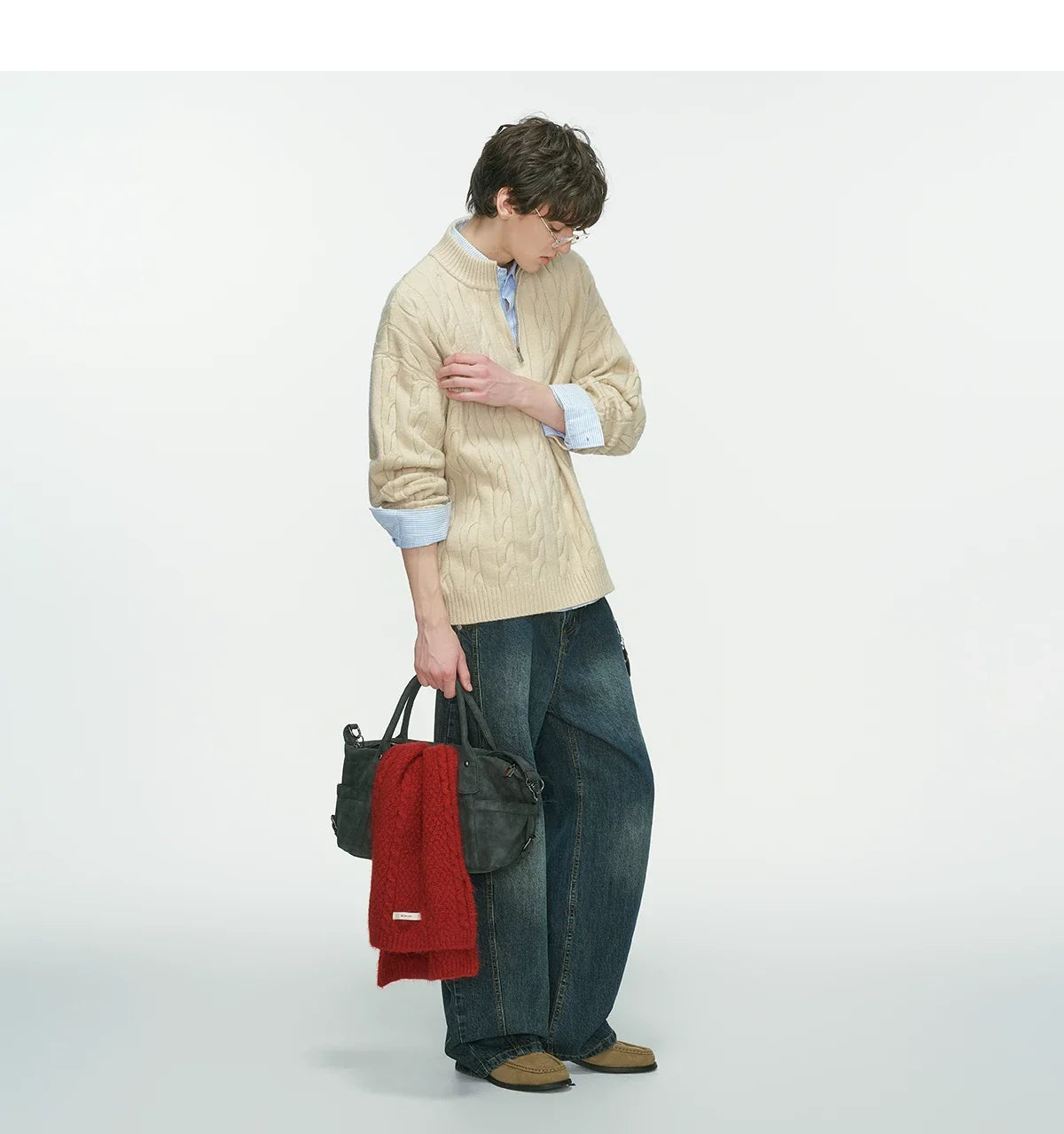 Sandline Cable Half‑Zip Sweater