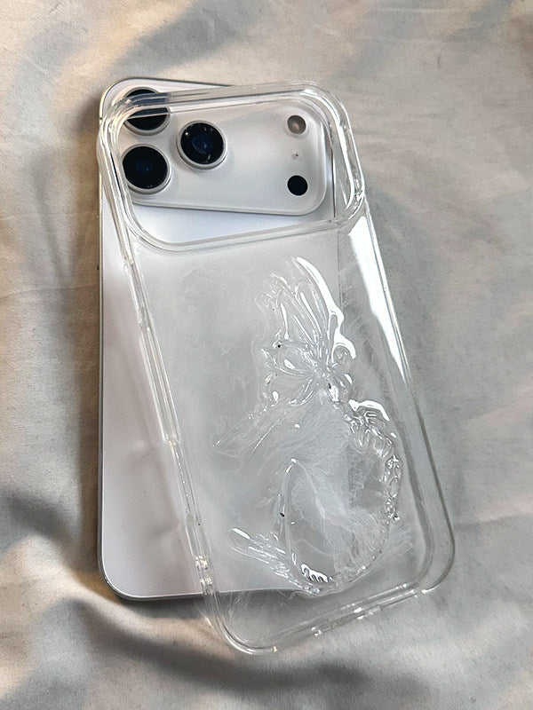 3D White Gradient Mermaid Wing iPhone 17 Pro Phone Case, 16 Hard Case, Handmade 15 Apple 14 Pro Original, 13 Premium Feel, 12 Anti-fall, X Niche, 11 Pro Creative, 16 Couple