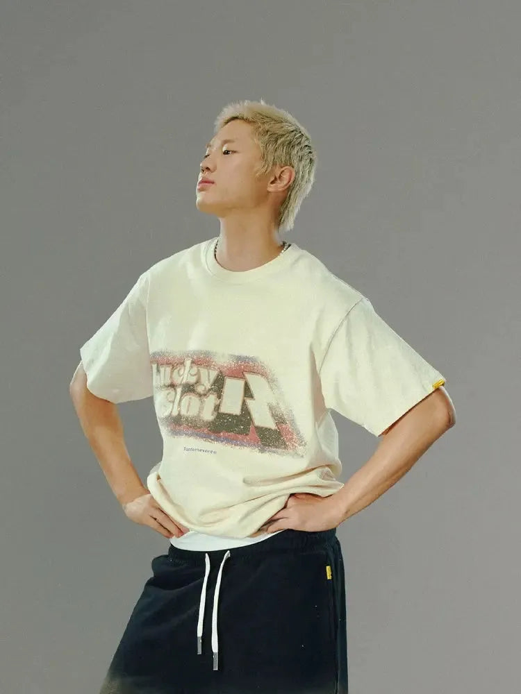 Beige Printed T-Shirt