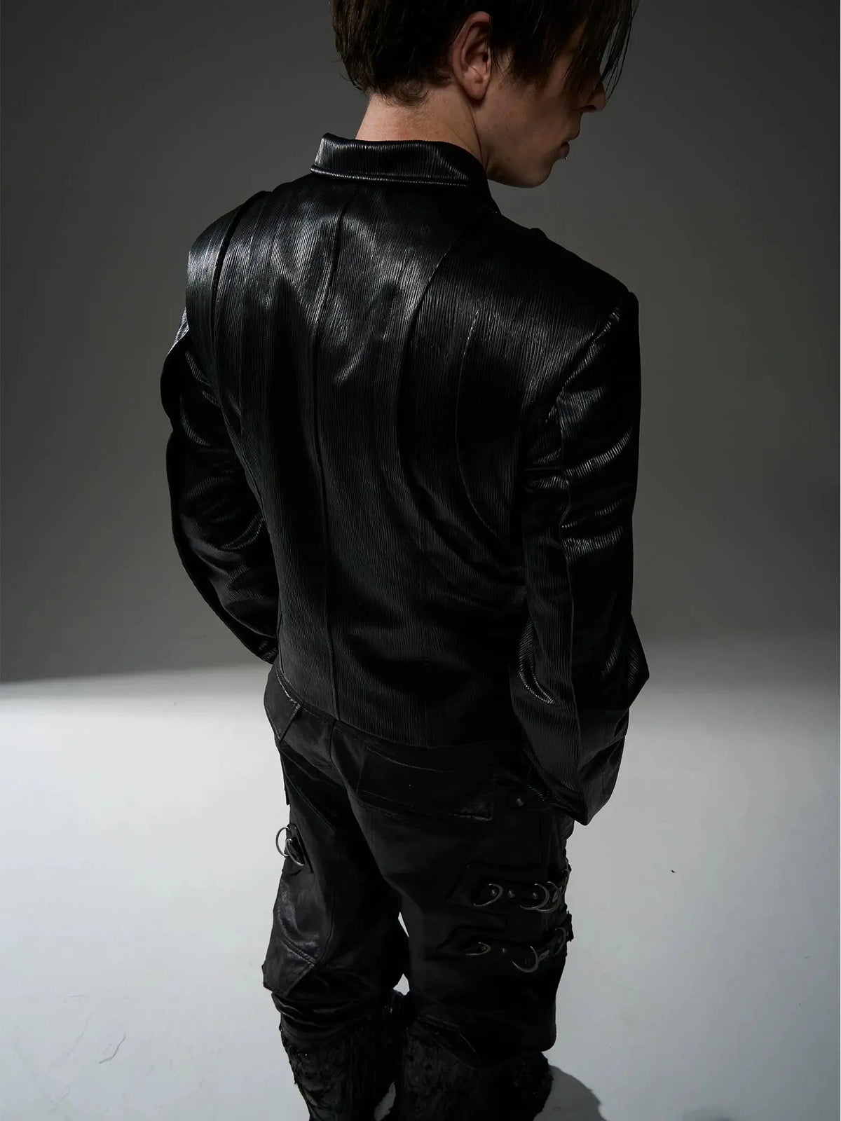 Black Slim Fit Leather Jacket