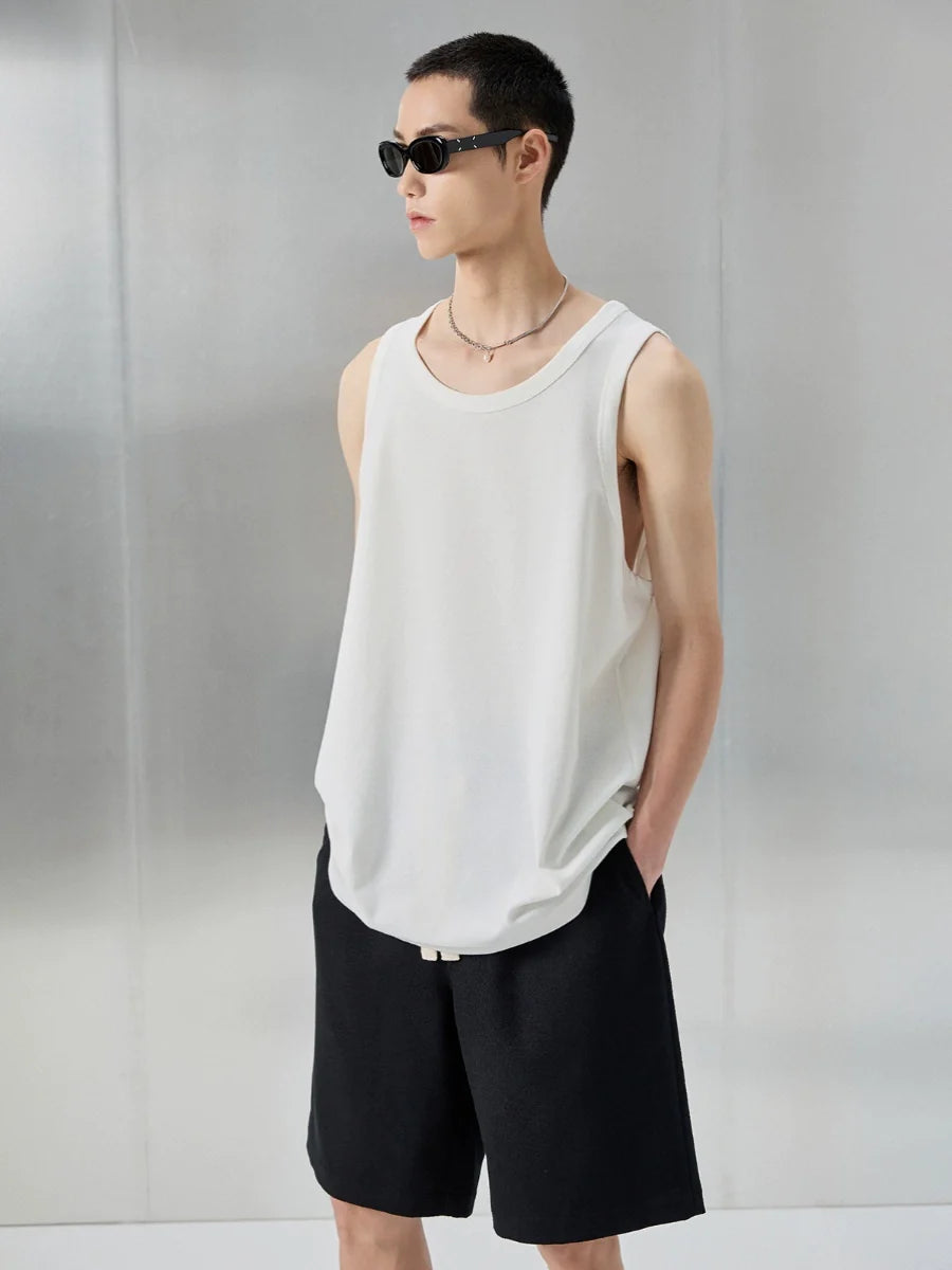 Crew Neck Sleeveless Vest/Tank Top