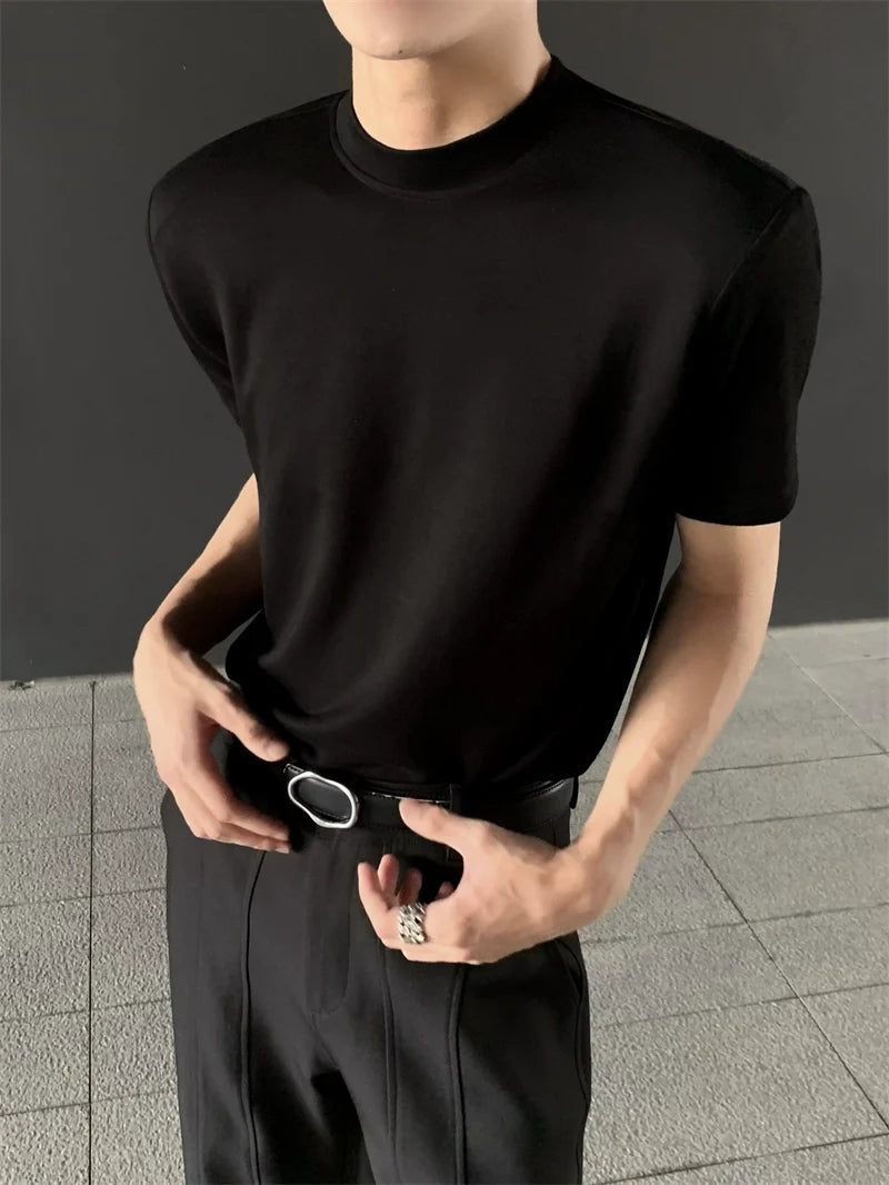 Structured Mock Neck Tee