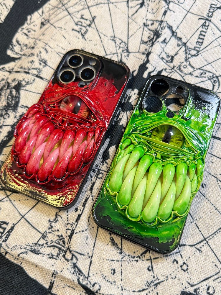 Original Phone Case for iPhone 16 Pro Max - Little Monster Dark Style 15, 3D Personality 14, Luminous 13