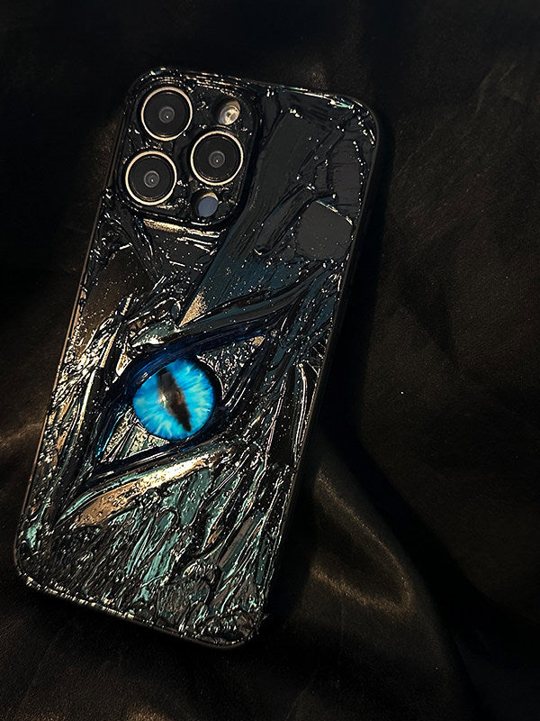 Original 3D Icy Blue Eye Phone Case for Apple 16 Pro Max, iPhone 14 Pro Premium Feel, 13 Pro Max Color Block, 13 Pro Full Coverage Personalized, 11 Protective Cover, 16 Simple Hard Case