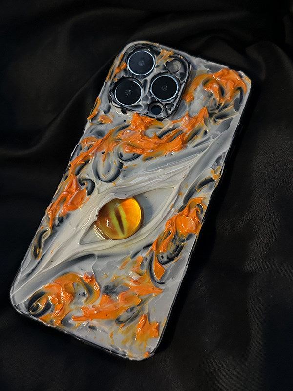 个性太阳眼立体适用苹果16Promax手机壳iPhone14高级感11少女心15Pro手工原创12镜头保护13情侣15防摔xr创意