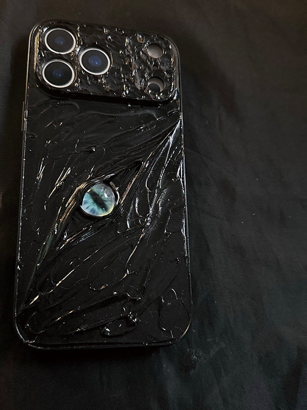 3D Cthulhu Eye Phone Case for Apple 16Pro iPhone 17Pro New 15Promax Black 13 Hard Case 14Pro Full Coverage x Protective Cover 15 Anti-fall 17 Creative