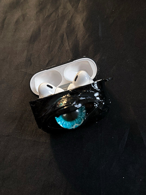 立体深渊蓝龙之眼适用苹果airpods4耳机保护壳pro3蓝牙耳机壳防摔airpodpro2情侣airpod新款airpods3硬壳原创