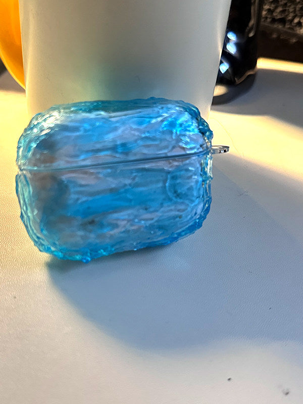 原创碧蓝晕染适用airpods4耳机保护壳airpods3高级感airpods Pro简约airpodspro2代硬壳耳机套airpod1/2代