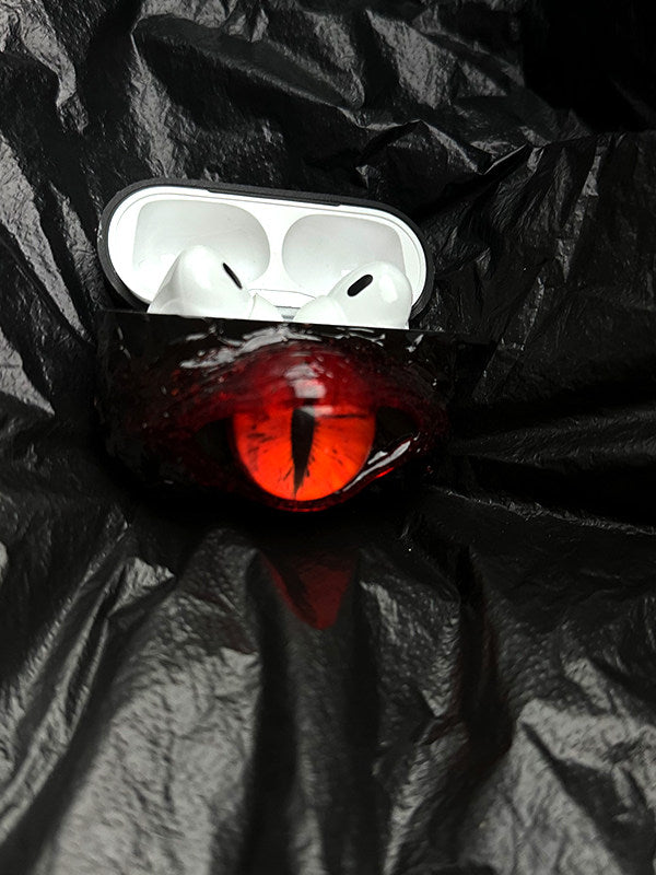 原创冰皮红眼睛适用airpods4耳机保护壳airpodpro3蓝牙耳机壳2代高级感3代简约airpod4代情侣pro防摔创意pro2