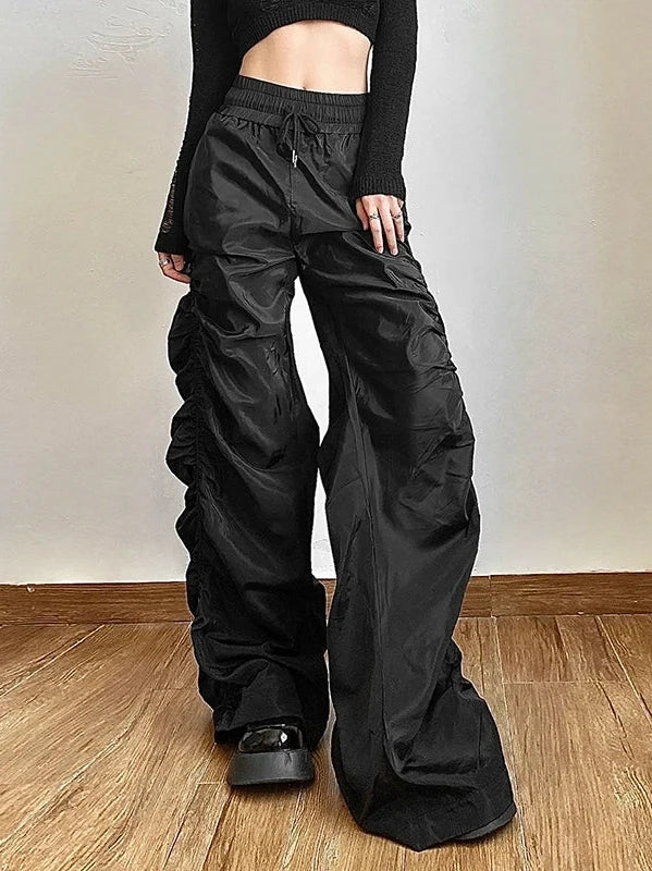 High-Waist Pleated Wide-Leg Pants