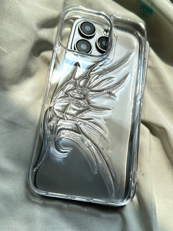 个性冰透异形翅膀适用苹果16Pro手机壳iPhone15Promax高级感14Promax新款12小众11透明13Pro防摔x保护套16